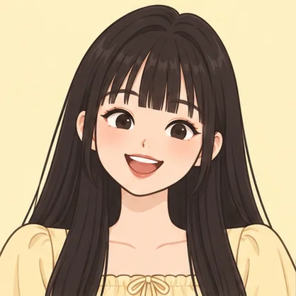 齐刘海卡通女生