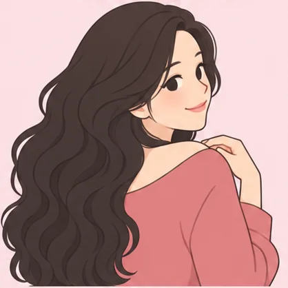 大波浪卡通女生