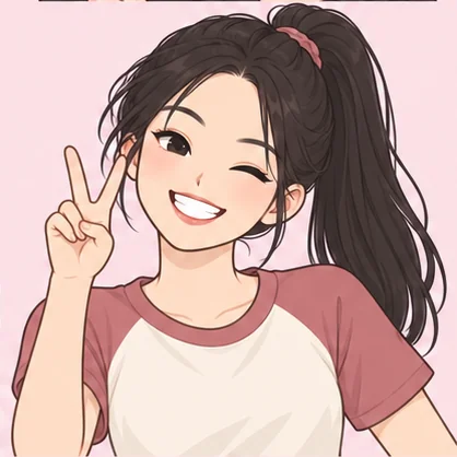 高马尾卡通女生